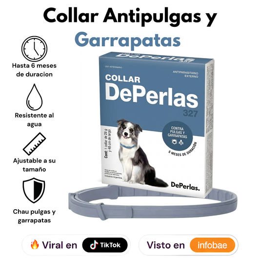 Collar anti pulgas, garrapatas y mosquitos - DePerlas